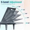 image:imageDevoko Outdoor Chaise Lounge Chair Set of 2 with 5Position Adjustable Back Waterproof amp Lightweight PP Lounge Chairs for Outside Pool Patio BlackLight Grey