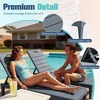 image:imageDevoko Outdoor Chaise Lounge Chair Set of 2 with 5Position Adjustable Back Waterproof amp Lightweight PP Lounge Chairs for Outside Pool Patio BlackLight Grey