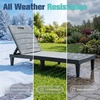 image:imageDevoko Outdoor Chaise Lounge Chair Set of 2 with 5Position Adjustable Back Waterproof amp Lightweight PP Lounge Chairs for Outside Pool Patio BlackLight Grey