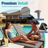 image:imageDevoko Outdoor Chaise Lounge Chair Set of 2 with 5Position Adjustable Back Waterproof amp Lightweight PP Lounge Chairs for Outside Pool Patio BlackLight Brown