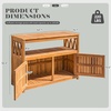 image:imageDevoko Outdoor Storage Cabinet Weatherproof Cabinet Acacia Wood with 2 Magnetic Doors and Shelve Outdoor Buffet TV Stand Potting Table BrownBrown