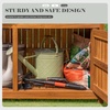 image:imageDevoko Outdoor Storage Cabinet Weatherproof Cabinet Acacia Wood with 2 Magnetic Doors and Shelve Outdoor Buffet TV Stand Potting Table BrownBrown