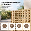 image:imageDevoko Patio Furniture Set7 Pieces Outdoor Wicker Sectional Couch with Thick Cushions ampGlass Tabletop PE Rattan Backyard Conversation Sofa with Coffee Table for Deck PorchBeige