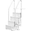 image:imageDevoko Above Ground Pool Ladder with NonSlip Steps Heavy Duty Swimming Pool Ladder with Double Handrailsamp4 Stairs for 48 to 54 inch Inground and Pools Above Ground WhiteWhite