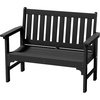 image:imageDevoko Outdoor Bench HDPE Garden Bench Weatherproof 2Person 800 LBS Heavy Duty Patio Bench for Outdoors Patio Porch Backyard BlackBlack