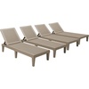 image:imageDevoko Outdoor Chaise Lounge Chair Set of 2 with 5Position Adjustable Back Waterproof amp Lightweight PP Lounge Chairs for Outside Pool Patio BlackLight Brown