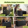 image:imageDevoko 29 Gallon Deck Box Waterproof Resin Outdoor Storage Box  Lockable and UV Resistant for Patio Furniture Garden ToolsBlack