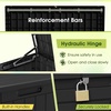 image:imageDevoko 29 Gallon Deck Box Waterproof Resin Outdoor Storage Box  Lockable and UV Resistant for Patio Furniture Garden ToolsBlack