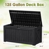 image:imageDevoko 29 Gallon Deck Box Waterproof Resin Outdoor Storage Box  Lockable and UV Resistant for Patio Furniture Garden ToolsBlack