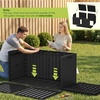 image:imageDevoko 29 Gallon Deck Box Waterproof Resin Outdoor Storage Box  Lockable and UV Resistant for Patio Furniture Garden ToolsBlack
