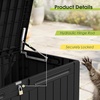 image:imageDevoko 29 Gallon Deck Box Waterproof Resin Outdoor Storage Box  Lockable and UV Resistant for Patio Furniture Garden ToolsBlack