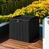 image:imageDevoko 29 Gallon Deck Box Waterproof Resin Outdoor Storage Box  Lockable and UV Resistant for Patio Furniture Garden ToolsBlack