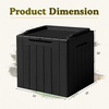 image:imageDevoko 29 Gallon Deck Box Waterproof Resin Outdoor Storage Box  Lockable and UV Resistant for Patio Furniture Garden ToolsBlack