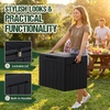 image:imageDevoko 29 Gallon Deck Box Waterproof Resin Outdoor Storage Box  Lockable and UV Resistant for Patio Furniture Garden ToolsBlack