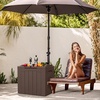 image:imageDevoko 29 Gallon Deck Box Waterproof Resin Outdoor Storage Box  Lockable and UV Resistant for Patio Furniture Garden ToolsBrown