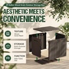 image:imageDevoko 29 Gallon Deck Box Waterproof Resin Outdoor Storage Box  Lockable and UV Resistant for Patio Furniture Garden ToolsBrown