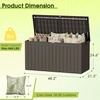 image:imageDevoko 29 Gallon Deck Box Waterproof Resin Outdoor Storage Box  Lockable and UV Resistant for Patio Furniture Garden ToolsBrown
