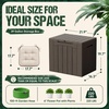 image:imageDevoko 29 Gallon Deck Box Waterproof Resin Outdoor Storage Box  Lockable and UV Resistant for Patio Furniture Garden ToolsBrown