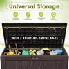 image:imageDevoko 29 Gallon Deck Box Waterproof Resin Outdoor Storage Box  Lockable and UV Resistant for Patio Furniture Garden ToolsBrown