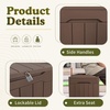 image:imageDevoko 29 Gallon Deck Box Waterproof Resin Outdoor Storage Box  Lockable and UV Resistant for Patio Furniture Garden ToolsBrown