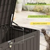 image:imageDevoko 29 Gallon Deck Box Waterproof Resin Outdoor Storage Box  Lockable and UV Resistant for Patio Furniture Garden ToolsBrown