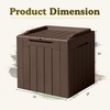 image:imageDevoko 29 Gallon Deck Box Waterproof Resin Outdoor Storage Box  Lockable and UV Resistant for Patio Furniture Garden ToolsBrown