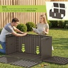 image:imageDevoko 29 Gallon Deck Box Waterproof Resin Outdoor Storage Box  Lockable and UV Resistant for Patio Furniture Garden ToolsBrown