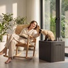 image:imageDevoko 29 Gallon Deck Box Waterproof Resin Outdoor Storage Box  Lockable and UV Resistant for Patio Furniture Garden ToolsBrown