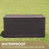 image:imageDevoko 29 Gallon Deck Box Waterproof Resin Outdoor Storage Box  Lockable and UV Resistant for Patio Furniture Garden ToolsDark Brown