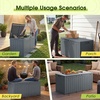 image:imageDevoko 29 Gallon Deck Box Waterproof Resin Outdoor Storage Box  Lockable and UV Resistant for Patio Furniture Garden ToolsGray