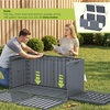 image:imageDevoko 29 Gallon Deck Box Waterproof Resin Outdoor Storage Box  Lockable and UV Resistant for Patio Furniture Garden ToolsGray