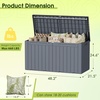 image:imageDevoko 29 Gallon Deck Box Waterproof Resin Outdoor Storage Box  Lockable and UV Resistant for Patio Furniture Garden ToolsGray