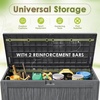 image:imageDevoko 29 Gallon Deck Box Waterproof Resin Outdoor Storage Box  Lockable and UV Resistant for Patio Furniture Garden ToolsGray