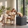 image:imageDevoko 29 Gallon Deck Box Waterproof Resin Outdoor Storage Box  Lockable and UV Resistant for Patio Furniture Garden ToolsGray