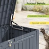 image:imageDevoko 29 Gallon Deck Box Waterproof Resin Outdoor Storage Box  Lockable and UV Resistant for Patio Furniture Garden ToolsGray