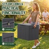image:imageDevoko 29 Gallon Deck Box Waterproof Resin Outdoor Storage Box  Lockable and UV Resistant for Patio Furniture Garden ToolsGray