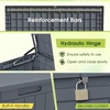 image:imageDevoko 29 Gallon Deck Box Waterproof Resin Outdoor Storage Box  Lockable and UV Resistant for Patio Furniture Garden ToolsGray