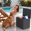 image:imageDevoko 29 Gallon Deck Box Waterproof Resin Outdoor Storage Box  Lockable and UV Resistant for Patio Furniture Garden ToolsGray
