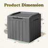 image:imageDevoko 29 Gallon Deck Box Waterproof Resin Outdoor Storage Box  Lockable and UV Resistant for Patio Furniture Garden ToolsGrey