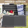 image:imageDevoko 29 Gallon Deck Box Waterproof Resin Outdoor Storage Box  Lockable and UV Resistant for Patio Furniture Garden ToolsGrey