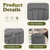 image:imageDevoko 29 Gallon Deck Box Waterproof Resin Outdoor Storage Box  Lockable and UV Resistant for Patio Furniture Garden ToolsGrey
