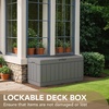 image:imageDevoko 29 Gallon Deck Box Waterproof Resin Outdoor Storage Box  Lockable and UV Resistant for Patio Furniture Garden ToolsGrey