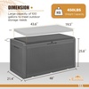 image:imageDevoko 29 Gallon Deck Box Waterproof Resin Outdoor Storage Box  Lockable and UV Resistant for Patio Furniture Garden ToolsGrey