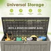 image:imageDevoko 29 Gallon Deck Box Waterproof Resin Outdoor Storage Box  Lockable and UV Resistant for Patio Furniture Garden ToolsLight Brown