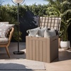 image:imageDevoko 29 Gallon Deck Box Waterproof Resin Outdoor Storage Box  Lockable and UV Resistant for Patio Furniture Garden ToolsLight Brown