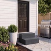 image:imageDevoko HDPE Hot Tub Steps NonSlip Spa Steps Outdoor Stairs Gray  550 LBS Capacity Waterproof for Deck Porch RV Pool