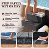 image:imageDevoko HDPE Hot Tub Steps NonSlip Spa Steps Outdoor Stairs Gray  550 LBS Capacity Waterproof for Deck Porch RV Pool