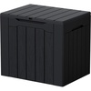 image:imageDevoko 29 Gallon Deck Box Waterproof Resin Outdoor Storage Box  Lockable and UV Resistant for Patio Furniture Garden ToolsBlack