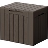 image:imageDevoko 29 Gallon Deck Box Waterproof Resin Outdoor Storage Box  Lockable and UV Resistant for Patio Furniture Garden ToolsBrown
