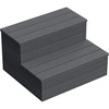 image:imageDevoko HDPE Hot Tub Steps NonSlip Spa Steps Outdoor Stairs Gray  550 LBS Capacity Waterproof for Deck Porch RV Pool